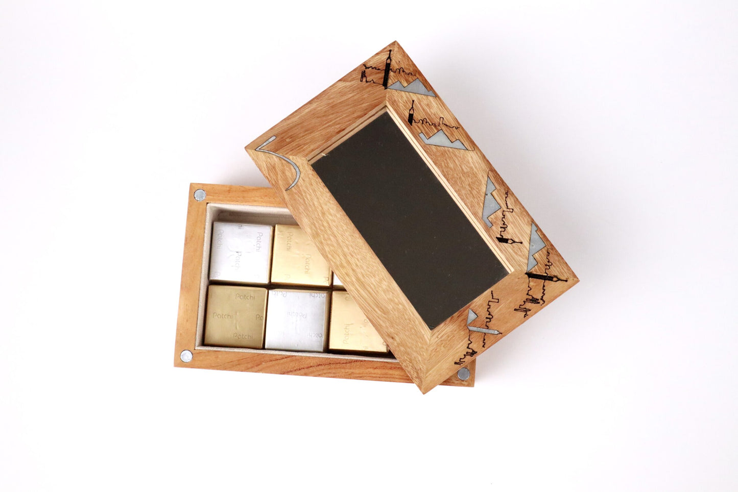 SMALL WOODEN MIRROR BOX