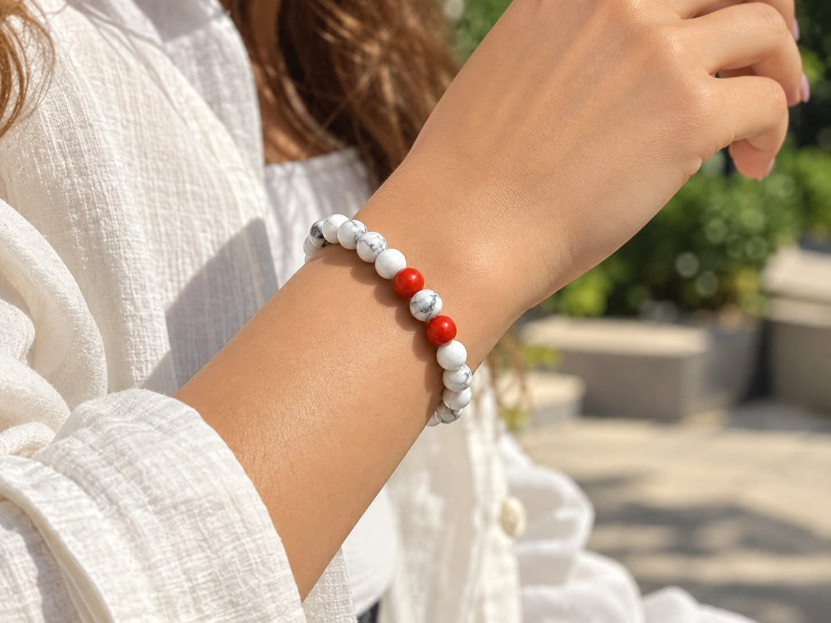 BRACELET STONE  Howlite.