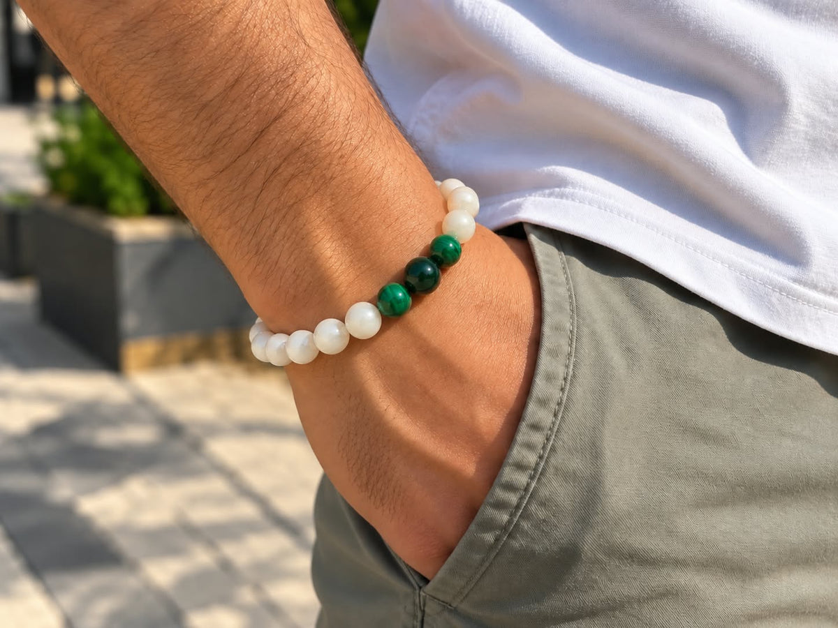 bracelet Malachite stone